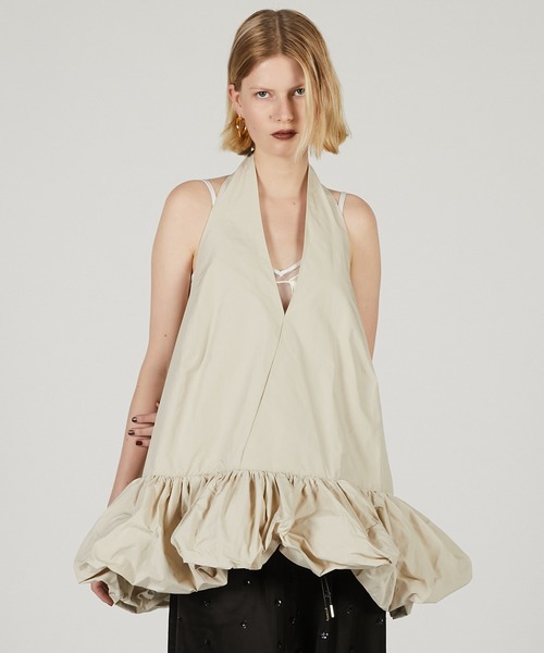 ボリュームヘムホルターチュニック / Volume Hem Halter Tunic