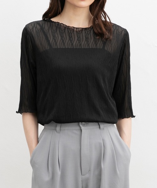 MALLONI 売れ筋商品|||マローニ Tシャツ トップス レディース Tops Black ブラック Tシャツ : トップ＆Tシャツ 向けの レディース