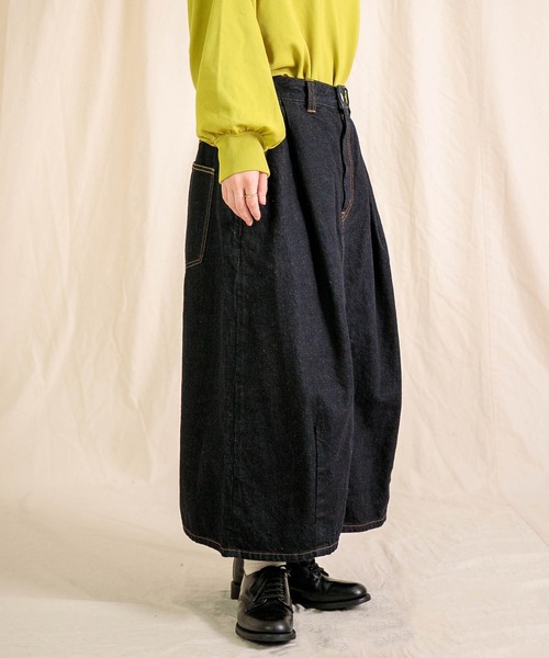 Brocante（ブロカント）の「[Brocante / ブロカント] 12ozリングデニム アンプリッセスカート（デニムスカート・レディース・ワンウォッシュ・2）」の2枚目の写真