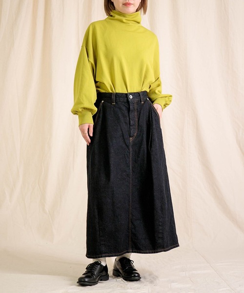 Brocante（ブロカント）の「[Brocante / ブロカント] 12ozリングデニム アンプリッセスカート（デニムスカート・レディース・ワンウォッシュ・2）」の3枚目の写真