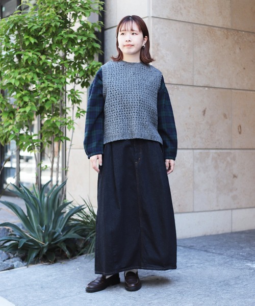 Brocante（ブロカント）の「[Brocante / ブロカント] 12ozリングデニム アンプリッセスカート（デニムスカート・レディース・ワンウォッシュ・2）」の21枚目の写真
