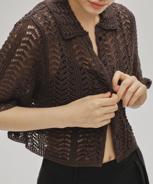 ✨美品✨ トゥデイフル 2022年 Lace Knit Shirts TODAYFUL/トゥデイフル】Lace Knit Shirts/レースニットシャツ