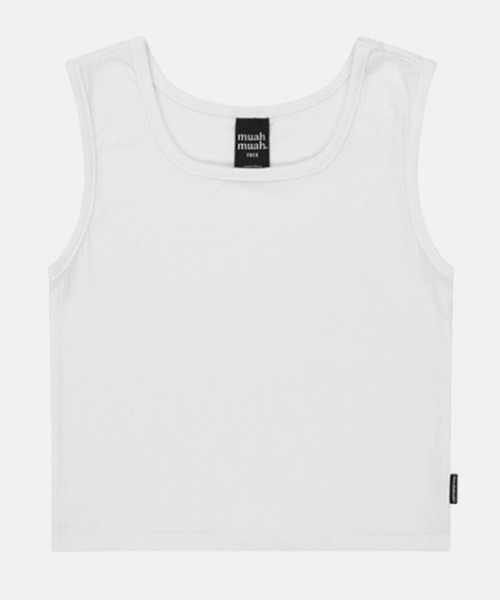 muahmuah(ムーアムーア)の「A'GEM/9 × .kom 『muah muah/ムーアムーア』SLIM FIT LOGO SLEEVELESS/スリムフィット ロゴスリーブレス(タンクトップ・レディース・ホワイト/ピンク/ブラック・FREE)」の20枚目の写真