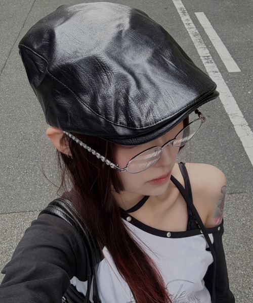 Never mind the XU / Chikashitsu+（ネバーマインド ザ エックスユー / チカシツプラス）の「【nmtc+】heart cubic eyeglasses / 【エヌエムティーシープラス】ハートキュービックアイグラスメガネ（メガネ・レディース・シルバー・ONE SIZE）」の14枚目の写真