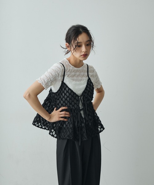 花柄シアートップス（Tシャツ/カットソー）｜Lunea（ルネア）の