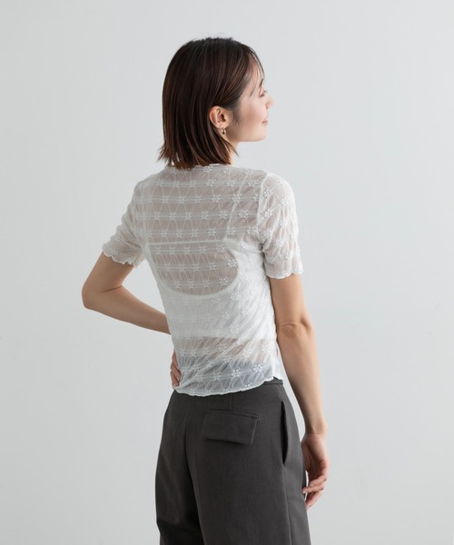 花柄シアートップス（Tシャツ/カットソー）｜Lunea（ルネア）の