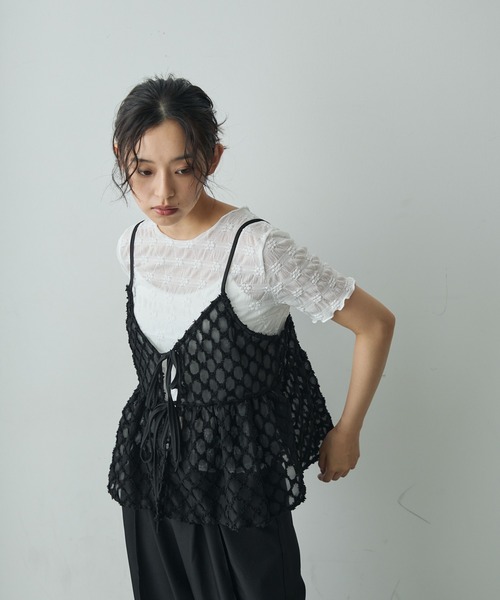 花柄シアートップス（Tシャツ/カットソー）｜Lunea（ルネア）の