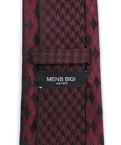 MEN'S BIGI（メンズビギ）の「変形アーガイル×シャドー千鳥柄シルクネクタイ（ネクタイ・メンズ・ボルドー/ネイビー/シルバー・FREE）」の5枚目の写真