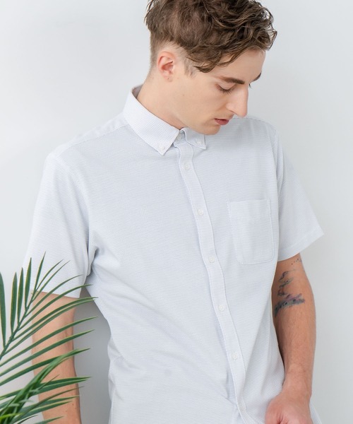 LB/S (エルビーエス)の「【Blue Standard:ブルースタンダード】吸水速乾 イージーケア ピンポイント消臭 アルティマニットシャツ(シャツ/ブラウス・メンズ・ホワイト/ネイビー/グレー/インディゴブルー/ダークネイビー・MEDIUM/LARGE/X-LARGE)」の2枚目の写真