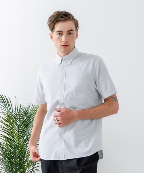 LB/S (エルビーエス)の「【Blue Standard:ブルースタンダード】吸水速乾 イージーケア ピンポイント消臭 アルティマニットシャツ(シャツ/ブラウス・メンズ・ホワイト/ネイビー/グレー/インディゴブルー/ダークネイビー・MEDIUM/LARGE/X-LARGE)」の8枚目の写真