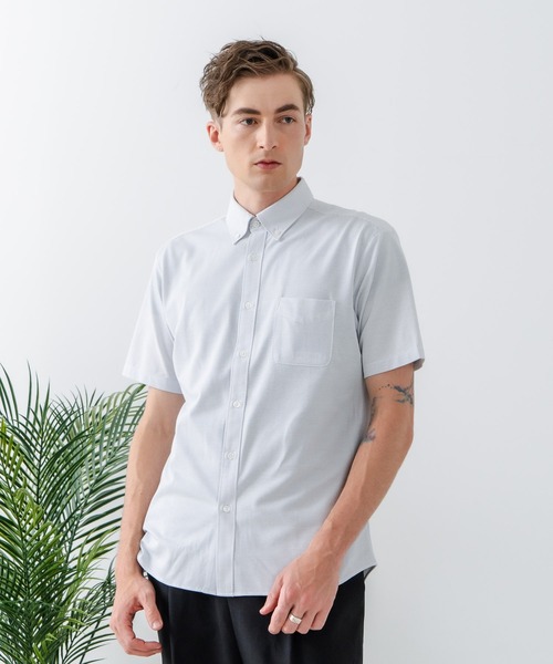 LB/S (エルビーエス)の「【Blue Standard:ブルースタンダード】吸水速乾 イージーケア ピンポイント消臭 アルティマニットシャツ(シャツ/ブラウス・メンズ・ホワイト/ネイビー/グレー/インディゴブルー/ダークネイビー・MEDIUM/LARGE/X-LARGE)」の9枚目の写真