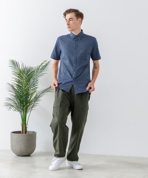 LB/S (エルビーエス)の「【Blue Standard:ブルースタンダード】吸水速乾 イージーケア ピンポイント消臭 アルティマニットシャツ(シャツ/ブラウス・メンズ・ホワイト/ネイビー/グレー/インディゴブルー/ダークネイビー・MEDIUM/LARGE/X-LARGE)」の11枚目の写真