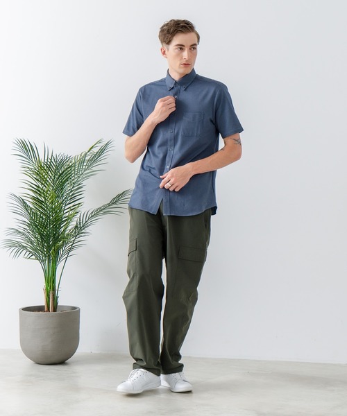 LB/S (エルビーエス)の「【Blue Standard:ブルースタンダード】吸水速乾 イージーケア ピンポイント消臭 アルティマニットシャツ(シャツ/ブラウス・メンズ・ホワイト/ネイビー/グレー/インディゴブルー/ダークネイビー・MEDIUM/LARGE/X-LARGE)」の12枚目の写真