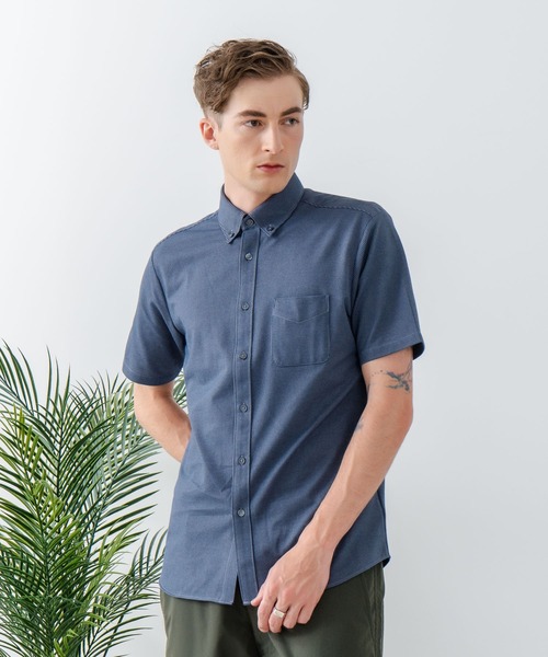 LB/S (エルビーエス)の「【Blue Standard:ブルースタンダード】吸水速乾 イージーケア ピンポイント消臭 アルティマニットシャツ(シャツ/ブラウス・メンズ・ホワイト/ネイビー/グレー/インディゴブルー/ダークネイビー・MEDIUM/LARGE/X-LARGE)」の16枚目の写真