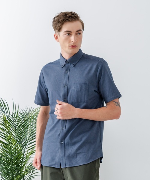 LB/S (エルビーエス)の「【Blue Standard:ブルースタンダード】吸水速乾 イージーケア ピンポイント消臭 アルティマニットシャツ(シャツ/ブラウス・メンズ・ホワイト/ネイビー/グレー/インディゴブルー/ダークネイビー・MEDIUM/LARGE/X-LARGE)」の17枚目の写真