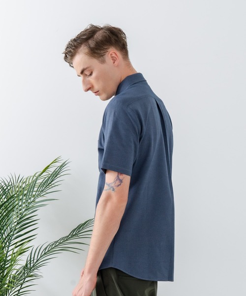 LB/S (エルビーエス)の「【Blue Standard:ブルースタンダード】吸水速乾 イージーケア ピンポイント消臭 アルティマニットシャツ(シャツ/ブラウス・メンズ・ホワイト/ネイビー/グレー/インディゴブルー/ダークネイビー・MEDIUM/LARGE/X-LARGE)」の18枚目の写真