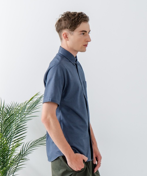 LB/S (エルビーエス)の「【Blue Standard:ブルースタンダード】吸水速乾 イージーケア ピンポイント消臭 アルティマニットシャツ(シャツ/ブラウス・メンズ・ホワイト/ネイビー/グレー/インディゴブルー/ダークネイビー・MEDIUM/LARGE/X-LARGE)」の20枚目の写真