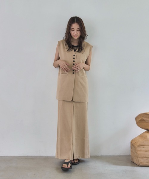 feepur（フェピュール）の「【セットアップ可】コンフォートツイードハンサムベスト（ベスト・レディース・ブラウン/アイボリー/グレー・MEDIUM）」の5枚目の写真