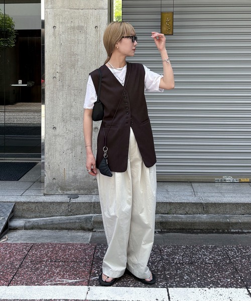 feepur（フェピュール）の「【セットアップ可】コンフォートツイードハンサムベスト（ベスト・レディース・ブラウン/アイボリー/グレー・MEDIUM）」の22枚目の写真