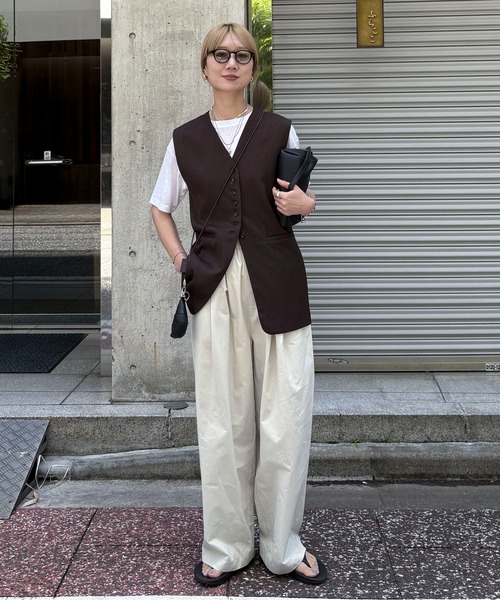 セットアップ可】コンフォートツイードハンサムベスト（ベスト