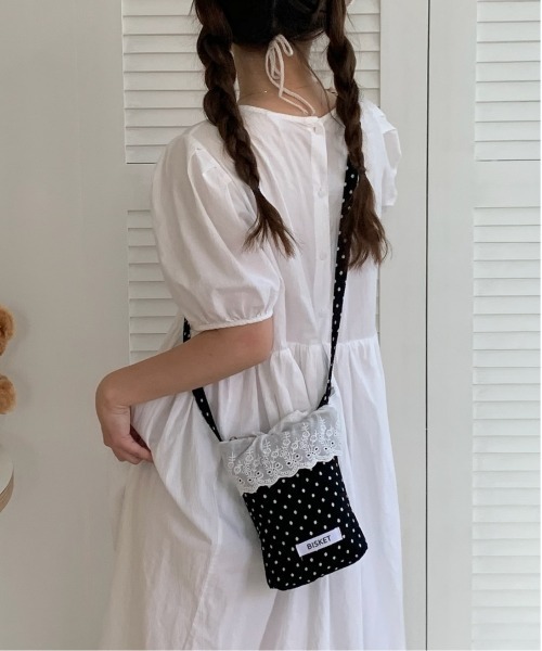 FREE STYLISTS(フリー スタイリスト)の「Y2K ドットスクエアミニバッグ(ショルダーバッグ・レディース・ブラック/チェック・FREE)」の8枚目の写真