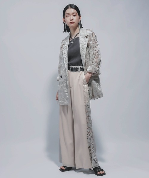 HARE（ハレ）の「ヴィンテージシシュウフレアパンツ(HARE)（その他パンツ・レディース・ブラック/オフホワイト・FREE）」の20枚目の写真