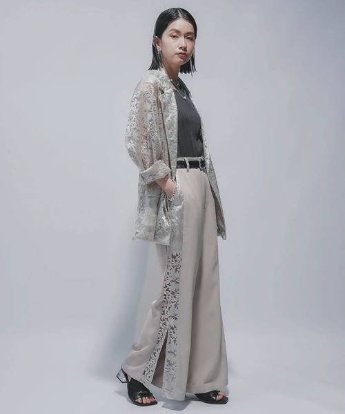 HARE（ハレ）の「ヴィンテージシシュウフレアパンツ(HARE)（その他パンツ・レディース・ブラック/オフホワイト・FREE）」の21枚目の写真