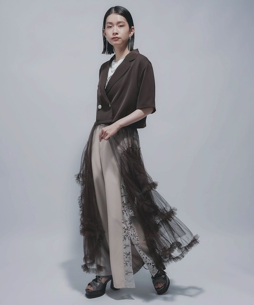 HARE（ハレ）の「ヴィンテージシシュウフレアパンツ(HARE)（その他パンツ・レディース・ブラック/オフホワイト・FREE）」の22枚目の写真