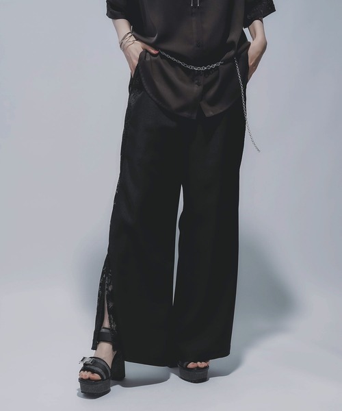 HARE（ハレ）の「ヴィンテージシシュウフレアパンツ(HARE)（その他パンツ・レディース・ブラック/オフホワイト・FREE）」の9枚目の写真