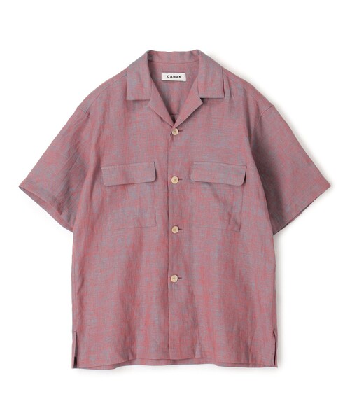 あおめろん CABaN CABaN リネン オープンカラーシャツ（シャツ/ブラウス）｜CABaN
