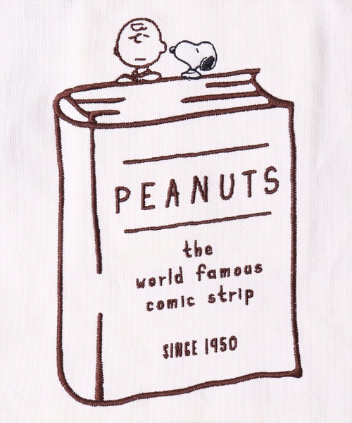 PEANUTS（ピーナッツ）の「(ACT)【PEANUTS】スヌーピー 刺繍 キャンバス ミニ トートバッグ（トートバッグ・レディース・アイボリー系1/アイボリー系2/アイボリー系3・ONE SIZE）」の14枚目の写真
