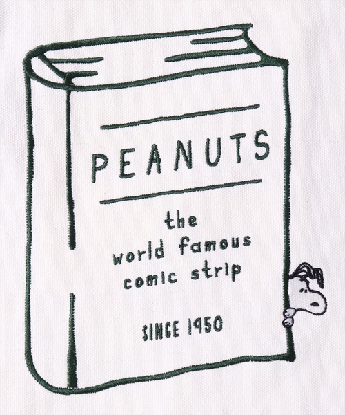 PEANUTS（ピーナッツ）の「(ACT)【PEANUTS】スヌーピー 刺繍 キャンバス ミニ トートバッグ（トートバッグ・レディース・アイボリー系1/アイボリー系2/アイボリー系3・ONE SIZE）」の15枚目の写真