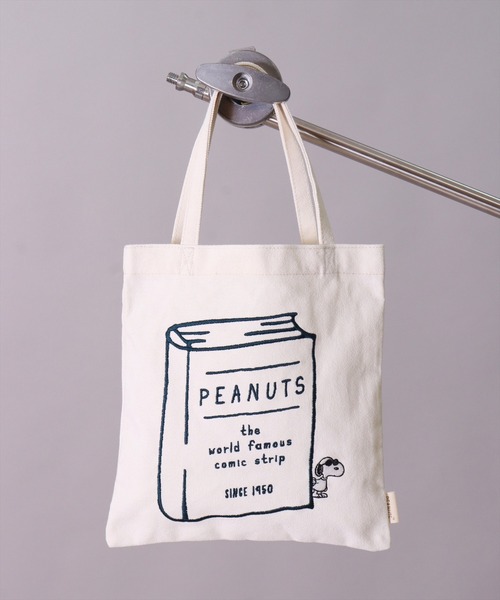 PEANUTS（ピーナッツ）の「(ACT)【PEANUTS】スヌーピー 刺繍 キャンバス ミニ トートバッグ（トートバッグ・レディース・アイボリー系1/アイボリー系2/アイボリー系3・ONE SIZE）」の12枚目の写真