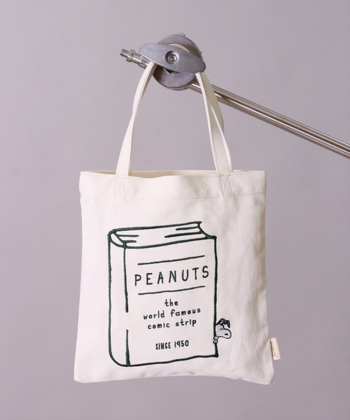 PEANUTS（ピーナッツ）の「(ACT)【PEANUTS】スヌーピー 刺繍 キャンバス ミニ トートバッグ（トートバッグ・レディース・アイボリー系1/アイボリー系2/アイボリー系3・ONE SIZE）」の11枚目の写真