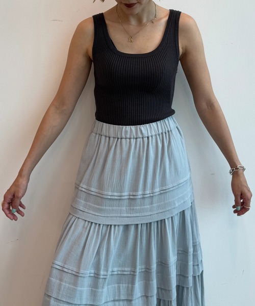 CADUNE（カデュネ）の「ニットタンクドッキングワンピース（ワンピース