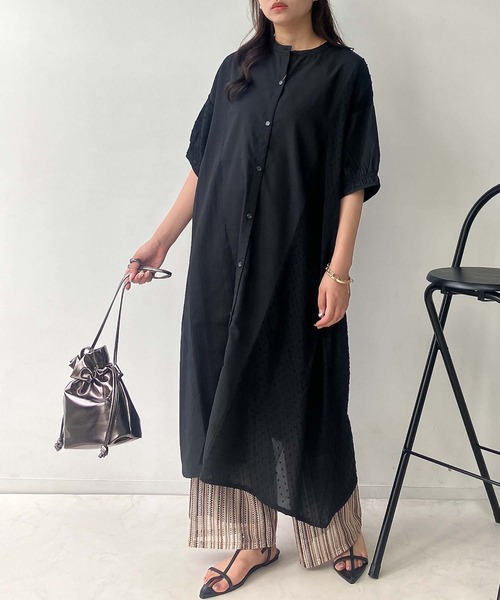 ワンピース　なっぱsama Cotton Linen Plants Embroidery Dress | Pasand by ne Quittez
