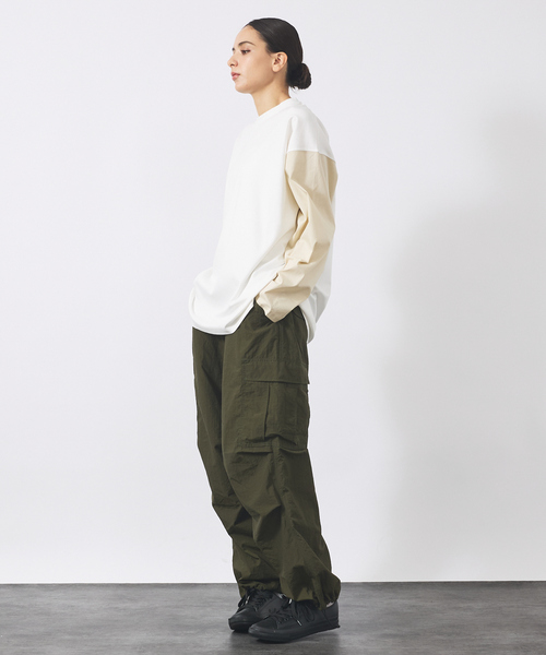 FORTUNA HOMME（フォルトゥナオム）の「【FORTUNA / フォルトゥナ】スリーブドッキング ロンT（Tシャツ/カットソー・メンズ・ブラック/アイボリー・L/M）」の4枚目の写真