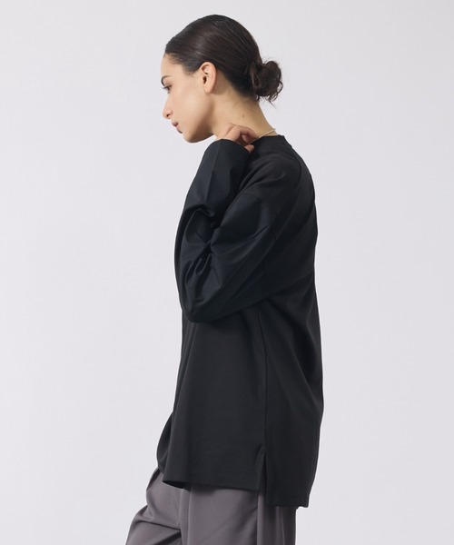 FORTUNA HOMME（フォルトゥナオム）の「【FORTUNA / フォルトゥナ】スリーブドッキング ロンT（Tシャツ/カットソー・メンズ・ブラック/アイボリー・L/M）」の2枚目の写真