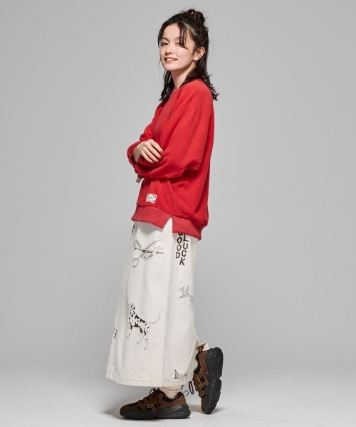 KRIFF MAYER Lady's Collection（クリフメイヤーレディースコレクション）の「【軽い･暖かい･柔らかい】ブークレドルマンクルー（スウェット・レディース・レッド/ブラウン/サンドベージュ/ブラック/カラフル・LARGE/MEDIUM）」の9枚目の写真