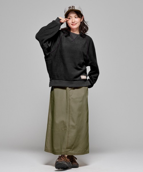 KRIFF MAYER Lady's Collection（クリフメイヤーレディースコレクション）の「【軽い･暖かい･柔らかい】ブークレドルマンクルー（スウェット・レディース・レッド/ブラウン/サンドベージュ/ブラック/カラフル・LARGE/MEDIUM）」の22枚目の写真