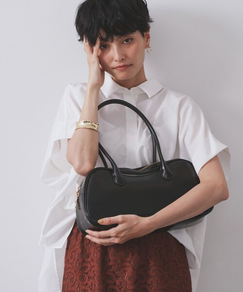 OPAQUE.CLIP(オペークドットクリップ)の「【軽量】オイル調合皮ワイドボストンバッグ(ボストンバッグ・レディース・ブラック/ブラウン系その他・00)」の17枚目の写真