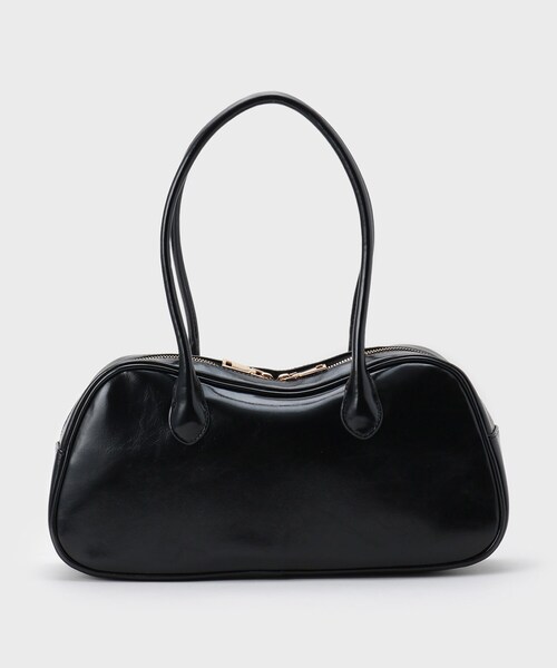 OPAQUE.CLIP(オペークドットクリップ)の「【軽量】オイル調合皮ワイドボストンバッグ(ボストンバッグ・レディース・ブラック/ブラウン系その他・00)」の6枚目の写真