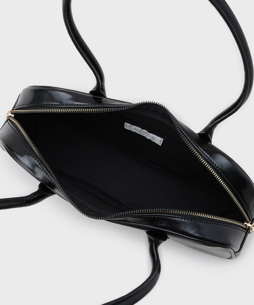 OPAQUE.CLIP(オペークドットクリップ)の「【軽量】オイル調合皮ワイドボストンバッグ(ボストンバッグ・レディース・ブラック/ブラウン系その他・00)」の12枚目の写真