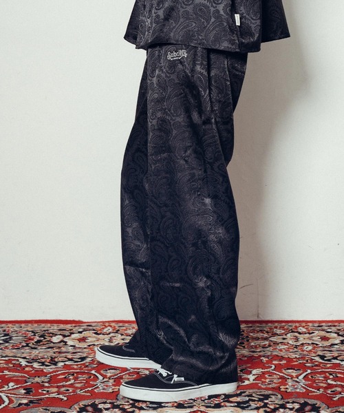 Subciety（サブサエティ）の「Paisley baggy slacks（スラックス・メンズ・ブラック/ネイビー/バーガンディー・SMALL/MEDIUM/LARGE/X-LARGE）」の11枚目の写真