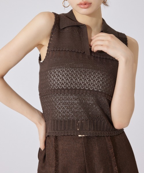 Rea S1 アップデート済み AKB48 千葉恵里さん着用】スキッパークロシェニットトップス