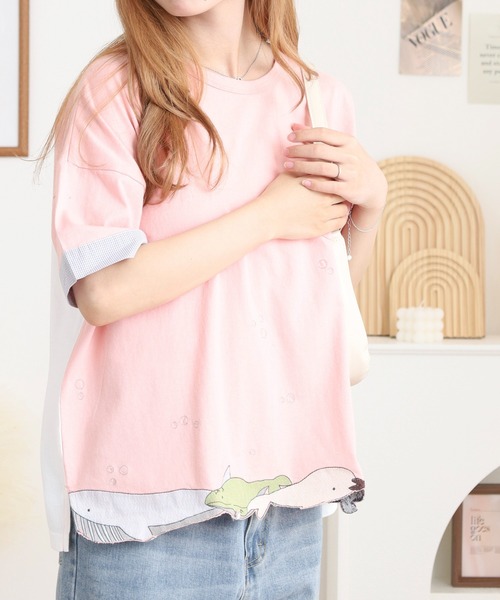 tシャツ EMAGO 海パラダイス刺繍Ｔ レディース EMAGO 海パラダイス刺繍T（Tシャツ/カットソー）｜Emago