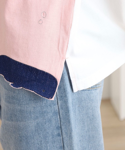 Emago(イマゴ)の「EMAGO 海パラダイス刺繍T(Tシャツ/カットソー・レディース・ピンク/ホワイト/チャコールグレー・FREE)」の6枚目の写真