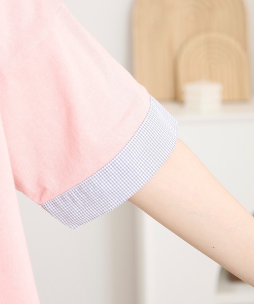 Emago(イマゴ)の「EMAGO 海パラダイス刺繍T(Tシャツ/カットソー・レディース・ピンク/ホワイト/チャコールグレー・FREE)」の5枚目の写真