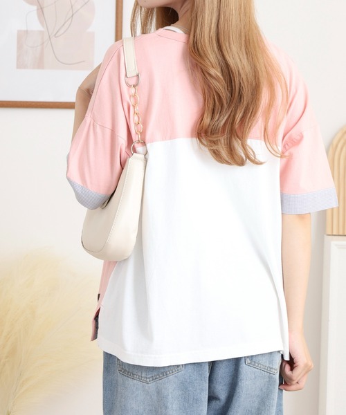 Emago(イマゴ)の「EMAGO 海パラダイス刺繍T(Tシャツ/カットソー・レディース・ピンク/ホワイト/チャコールグレー・FREE)」の9枚目の写真
