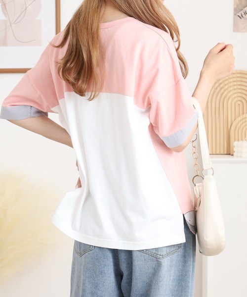 Emago(イマゴ)の「EMAGO 海パラダイス刺繍T(Tシャツ/カットソー・レディース・ピンク/ホワイト/チャコールグレー・FREE)」の10枚目の写真